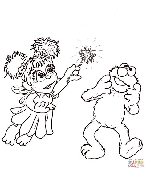 gambar abby cadabby elmo coloring page  printable pages click view