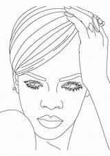 Rihanna Coloring Pages Popular sketch template