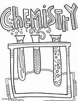 Chemistry Cover Coloring Pages Binder Science Title Covers Book School Front Classroom Kids Printable Drawing Clipart Notebook Subject Economics Doodles sketch template