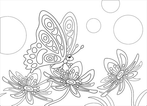 summer flower coloring pages