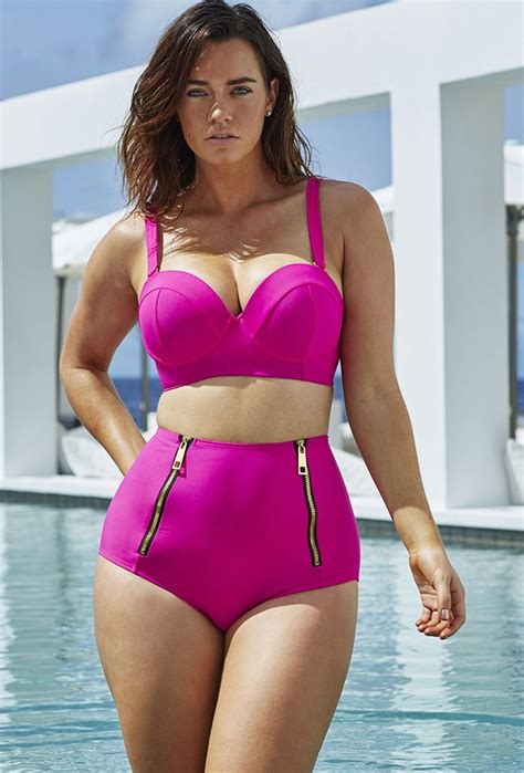 gabifresh pink underwire mid waist bikini vintage style cute bikinis and curves