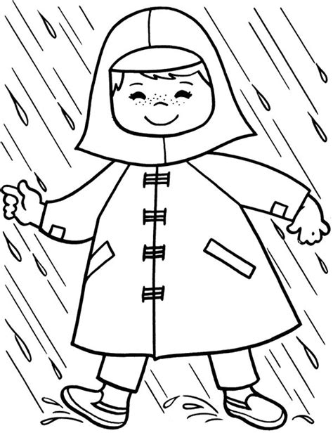 raincoat page coloring pages