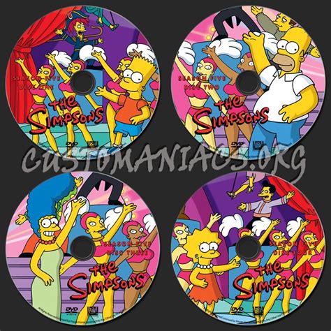 simpsons season  dvd label dvd covers labels  customaniacs