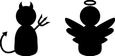 Devil And Angel Silhouette At Getdrawings Free Download