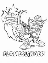 Skylanders Flameslinger Colorir Tudodesenhos Imprimir Slinger sketch template