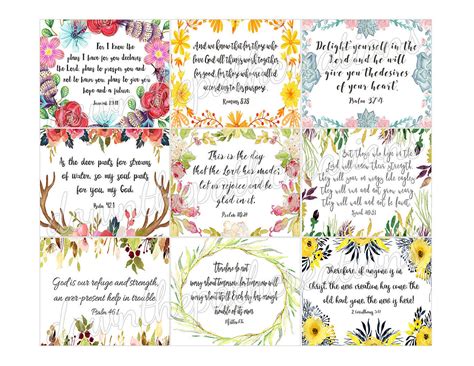printable bible verse cards  instant etsy
