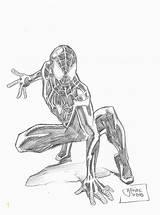 Miles Morales Spider Man Coloring Pages Spiderman Verse Pencil Sketches Divyajanani Search sketch template