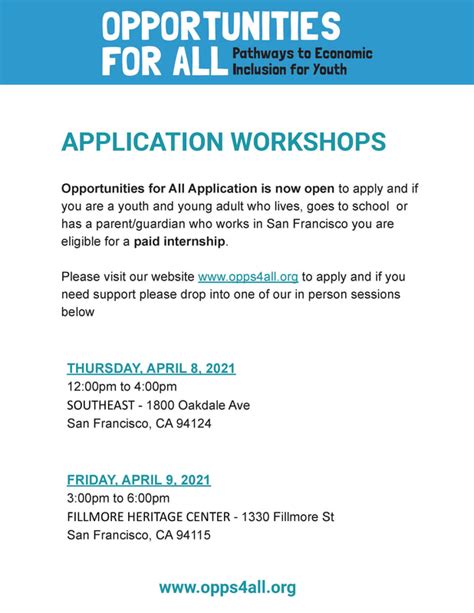opportunities   application workshops collective impact
