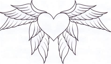 hearts  wings coloring pages coloring home