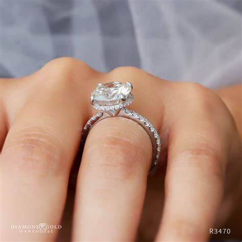 diamond hidden halo engagement ring ct  diamon
