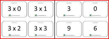 printable math flash cards  multiplication math flash cards