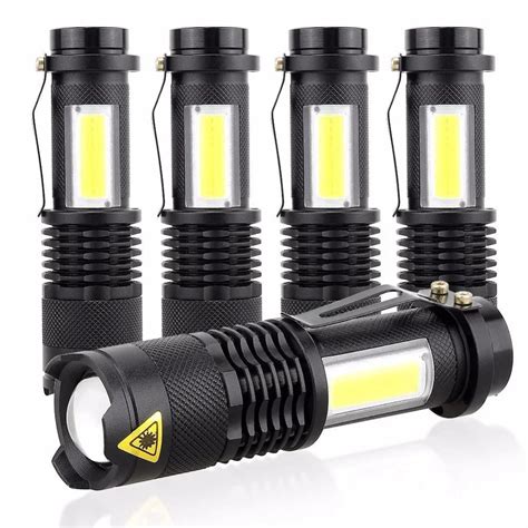 pack mini led flashlight ultra bright  lumens  modes handheld flashlights adjustable