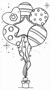 Balloon Pages Coloring Party Coloringbay sketch template