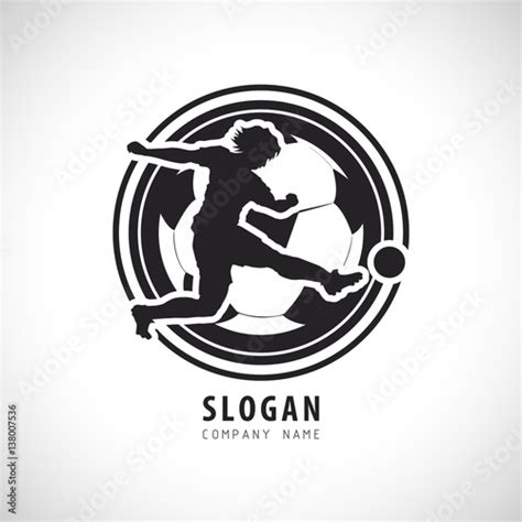 football soccer player logo football vector illustration stock vector