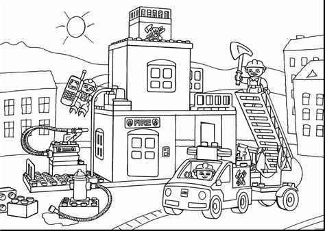 printable fire station coloring