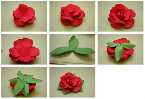 rolled rose  easy  assemble rose  paper flowers bits  paper