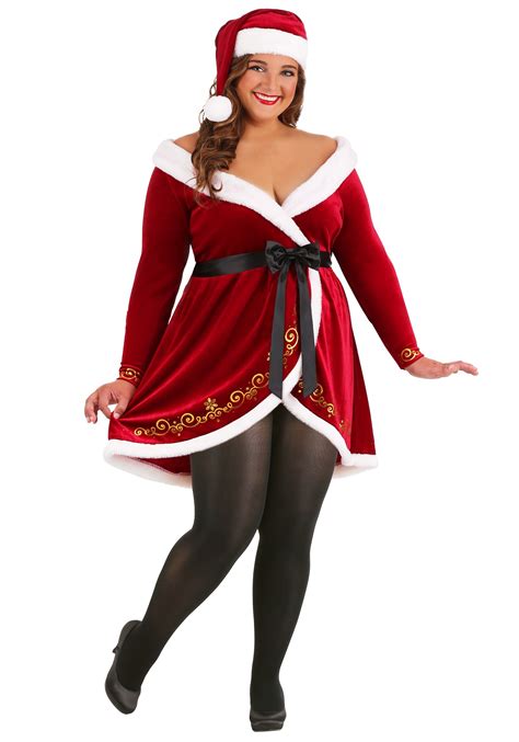 Women S Sexy Mrs Claus Plus Size Costume