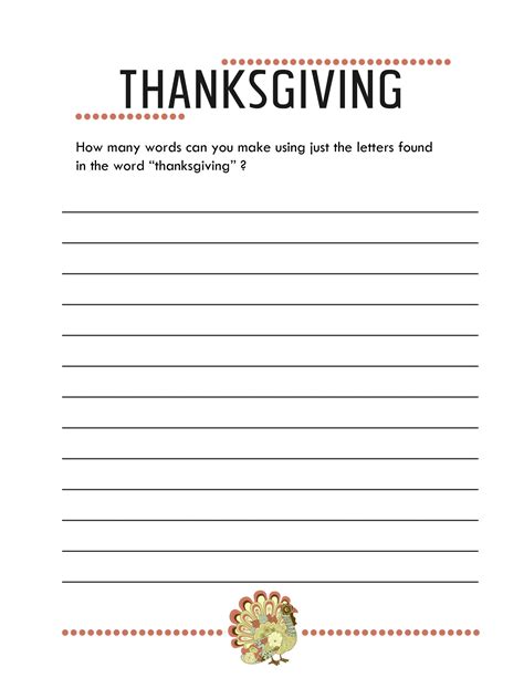 thanksgiving activity sheets  printable