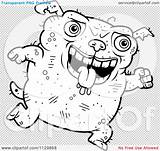 Ugly Outlined Running Dog Coloring Clipart Vector Cartoon Thoman Cory sketch template