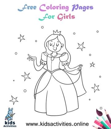printable coloring pages  girls kids activities