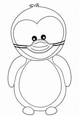 Coloring Penguin Mask Pages Looking Face sketch template