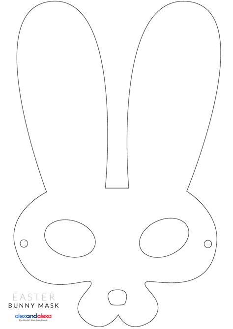 easter bunny mask template  printable  templateroller