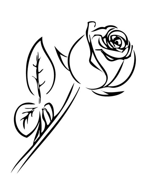 printable coloring pages roses coloring page rose  printable