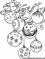 Christmas Navidad Para Colorear Dibujos Coloring Pages Bolas sketch template