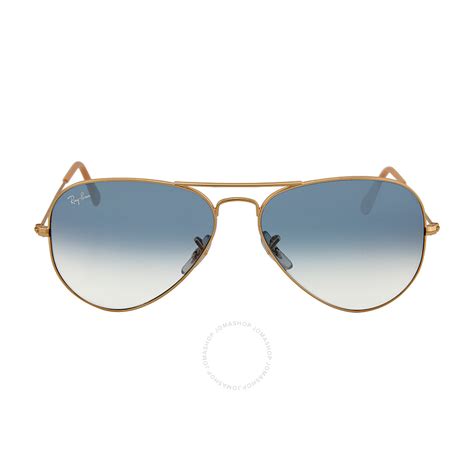 ray ban aviator arista light blue gradient lenses 58mm sunglasses
