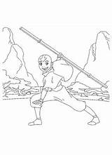 Coloring Avatar Pages Aang Printable sketch template
