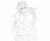 Coloring Kenshin Pages Rurouni Popular sketch template