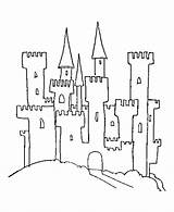 Castle Coloring Castles Medieval Pages Knights Burg Colouring Drawing Drawings Outline Ausmalbilder Colour Kostenlos Kids Fantasy Color Print Comments sketch template