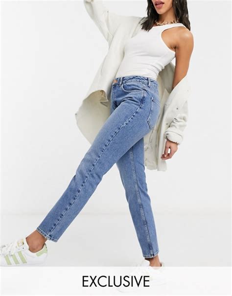 reclaimed vintage the 95 straight leg jean in mid stone wash asos