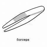Forceps Surgical sketch template