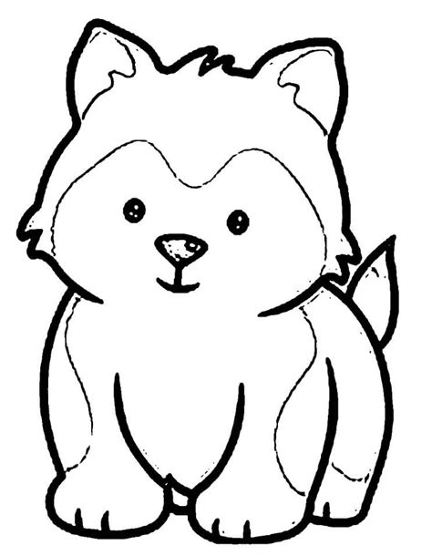 cute  husky coloring page  printable coloring pages  kids