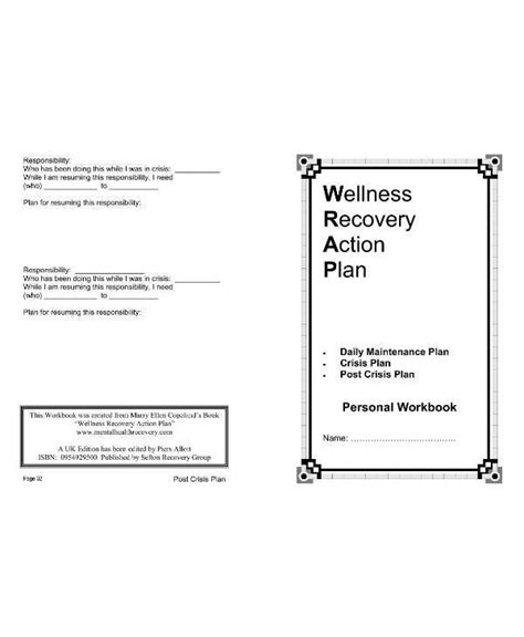 wellness recovery action plan worksheet worksheetfun wellness