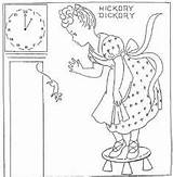 Hickory Dickory Dock Embroidery Musings Inkspired sketch template