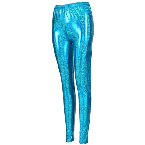 Shiny Leggings Stretch Firefly Shiny Disco Pants Womens Mens Ebay