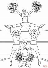 Cheerleading Supercoloring sketch template