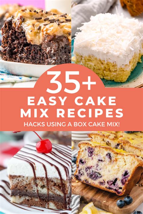 easy cake mix recipes hacks   box cake mix