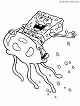 Pages Squarepants Jellyfish Esponja Templates Krabs sketch template