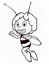 Abeja Maja Abelha Biene Websincloud Maia L0 Colorare Disegni Faciles Fargelegge Bees sketch template