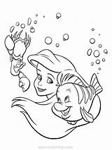 Coloring Pages Ariel Sebastian Flounder Mermaid Little Disney Color Printable Print Kids Princess Xcolorings 98k 1200px 900px Resolution Info Type sketch template