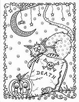 Halloween Witch Sold Etsy Coloring Pages sketch template