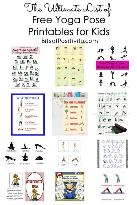 ultimate list   yoga pose printables  kids mindfulness