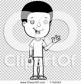 Adolescent Waving Friendly Outlined Thoman Cory sketch template