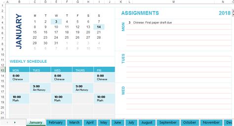 student weekly schedule template   student weekly