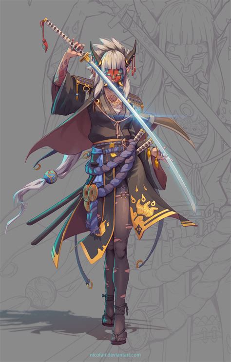 samurai female concept by nicofari on deviantart