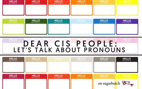 dear cis people who put your pronouns on your “hello my name is” name