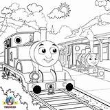Coloring Thomas Train Pages Tank Engine Drawing Steam Outline Color Printable Emily Drawings Kids Island Percy Railway Print Sodor James sketch template